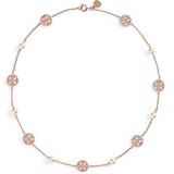 NWT Tory Burch Rose Gold & Pearl Pave Necklace 16-18” with Dustbag Photo 0