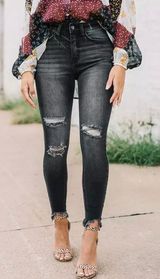 KanCan USA KANCAN High Rise Ankle Skinny Jean Marble Distressed Photo 0