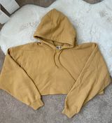 Gildan Tan Cropped Hoodie Photo 0