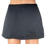 Princess Polly Women's Black Slit Zipper Mini A-Line Denim Jean Skirt Skort Sz 4 Photo 0