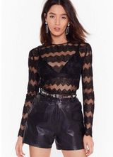 All You Bead is Love Chevron Mesh Top Photo 0