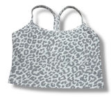 Beyond Yoga Medium Spacedye Slim Racerback Cropped Tank Smoke Leopard Gray Photo 0