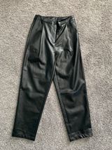 Black Leather Dress Pants Photo 0