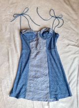 Urban Outfitters Blue Corset Dress Photo 0