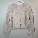 FRANKIE CABLE KNIT SWEATER, sz SMALL Photo 0