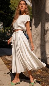 Lulus Brings You Back Ivory Two-Piece Midi Dress Photo 0