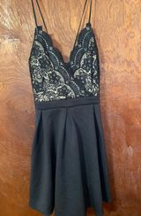 Francesca's Black Lace Dress Photo 0