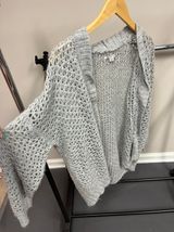 Gray  Sweater Cardigan Photo 0