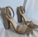 Bamboo Ankle Strap Heels Photo 0