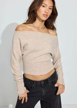 Spongy Off Shoulder Sweater Photo 0