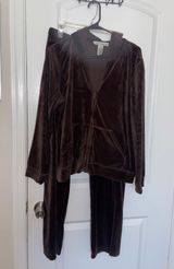 Jones New York Brown Velvet Matching Set Photo 0