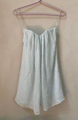 ALICE + OLIVIA Strapless Dress Blue 100% Silk Jazz Center-Drape Size 0 Photo 0