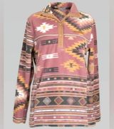 Simply Southern Boho Western Coastal Cowgirl Simply Fleece 1/4 button pullover Photo 0