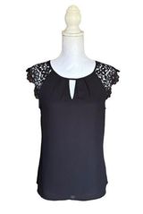 EXPRESS  Lace Cap Sleeve Top- Size Small Photo 0