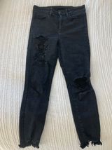American Eagle Ripped Black Skinny Jeans Photo 0