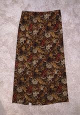 Vintage Midi Skirt Brown Size 10 Photo 0