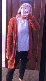 Mossimo Supply Co Rusty Orange Knit Cardigan Photo 0