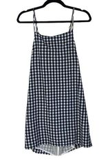 American Eagle Navy, and white gingham open back summer dress Photo 0