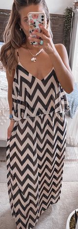 Boutique Chevron Maxi Dress Photo 0