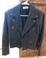 Material Girl Dark Gray Suede Jacket  Photo 0