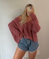 Free People Oversized  Crop Sweater Photo 0