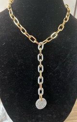 Rebecca Minkoff with Silver Glitter Lariat Necklace Photo 0