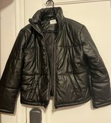 Rue 21 Leather Black puffer jacket Photo 0