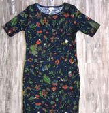 Lularoe Floral Print Julia Bodycon Dress Size Med Photo 0