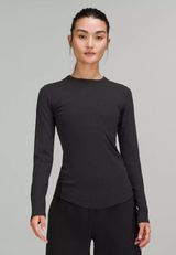 Lululemon black ribbed long sleeve shirt size 10 Photo 0