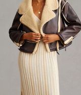 Leather and Sherpa Jacket Photo 0