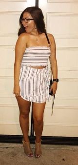 Impeccable Pig Blue And White Stripped 2pc Set Photo 0