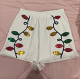 Christmas Lights Sequin Shorts Photo 0