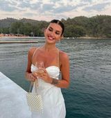 dress wedding midi bridal corset open back satin shower party coctail Photo 0