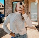 Cynthia Rowley Chunky White Turtle Neck Sweater Photo 0