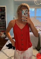Urban Romantics red button down tank Photo 0