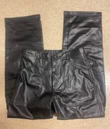 ZARA Leather Black Pants Photo 0