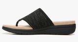 Life Stride  Velocity 2.0 POOLSIDE Black Fabric Upper Thong Toe Sandal Womens 7W Photo 0