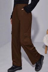 SheIn Flap Pocket Cord Pants Photo 0