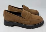 Sanctuary westside platform loafers acorn brown suede leather acorn size US 7M Photo 0