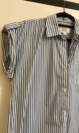 Sleeveless Striped Button Up Photo 0