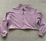Cropped Zip Up Jacket Purple Photo 0