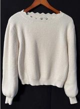 Women’s Jun & Ivy Pullover Sweater Ivory Size M Photo 0