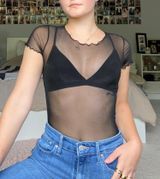 Urban Outfitters Sheer Mesh Shirt Photo 0