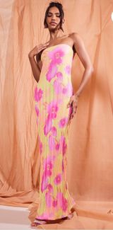 Multi Floral Print Dress Photo 0