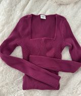 Abercrombie Purple Knit Long sleeve Bodysuit  Photo 0
