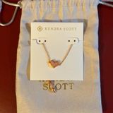 KENDRA SCOTT Light Pink Druzy Ari Heart Rose Gold Chain Bracelet NWT $75 Photo 0