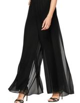 Alex evening’s Black sheer overlay occasion pant Photo 0