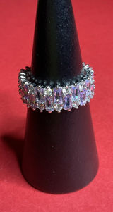 Bomb Party RG93207 “Styling Sparkle” Cubic Zirconia on Rhodium Size 10 Ring NWT Silver Photo 0