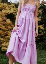 Pink Tiered Maxi Dress Photo 0