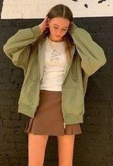 Brandy Melville christy matcha green oversized hoodie Photo 0